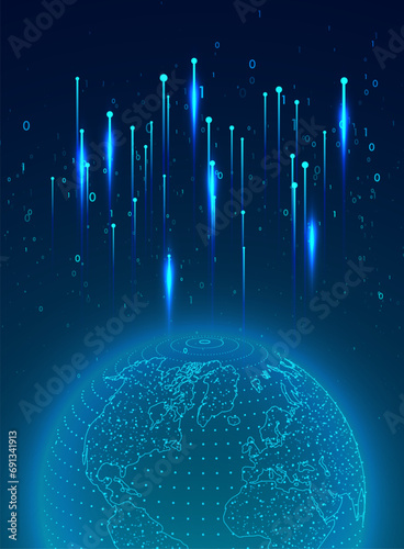 Technology image of globe.