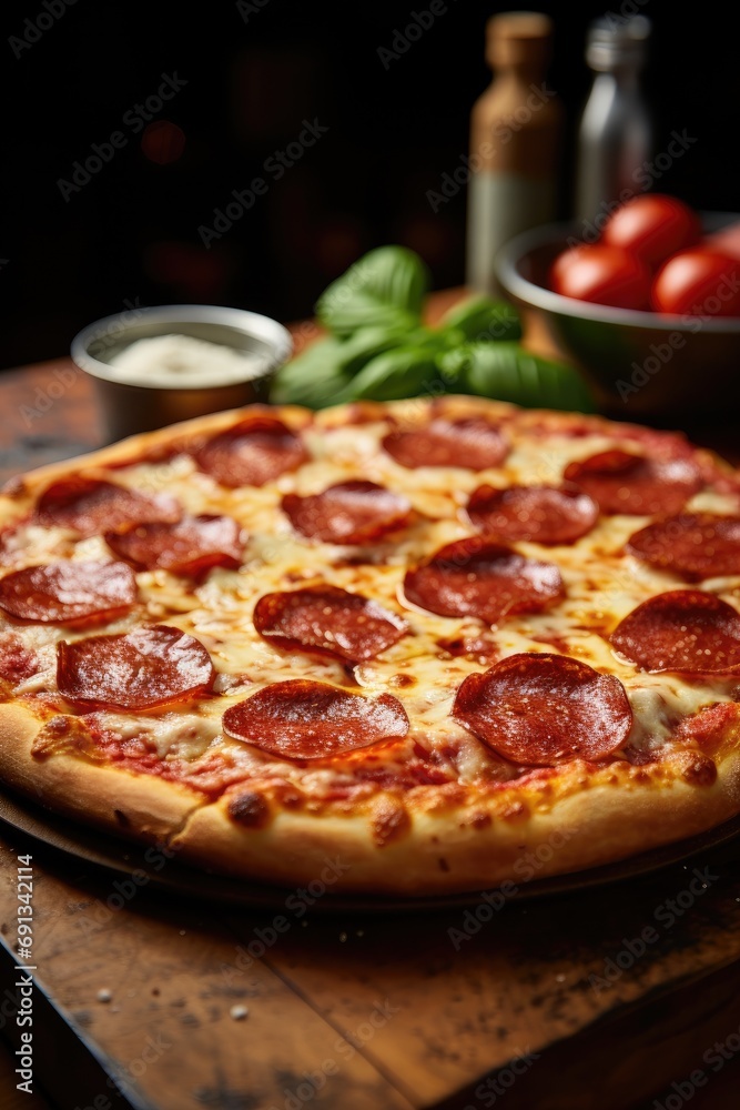 An appetizing image of a classic pizza An appetizing image of a classic pizza