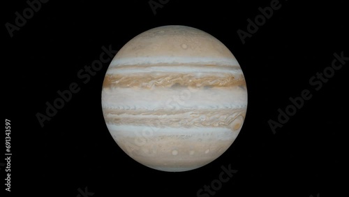 Jupiter planet VFX rotating
