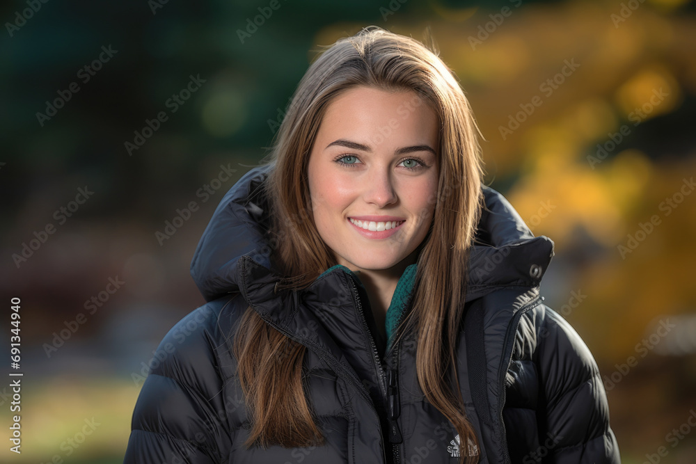 portrait of a woman in a park portrait of a woman in a park