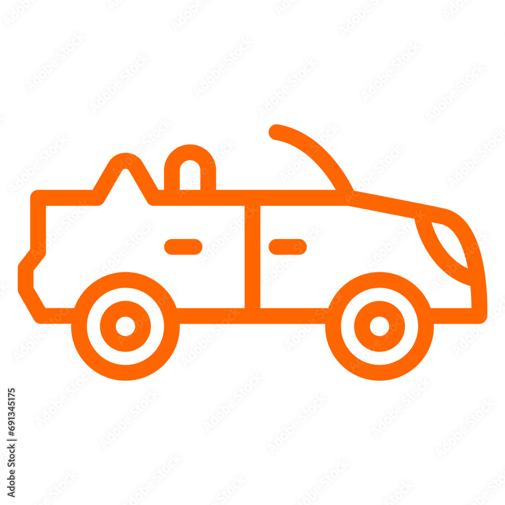 Vector Design Convertible Car Icon Style