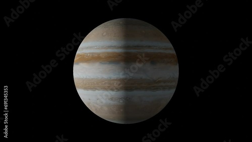 Jupiter planet VFX rotating