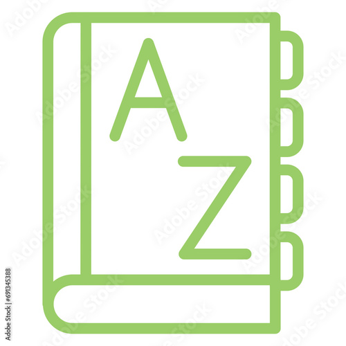 Vector Design Dictionary Icon Style