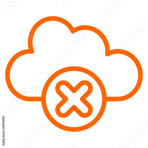 Vector Design Cloud Inaccessible Icon Style