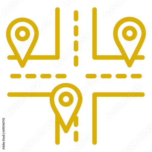 Vector Design Multiple Destinations Icon Style