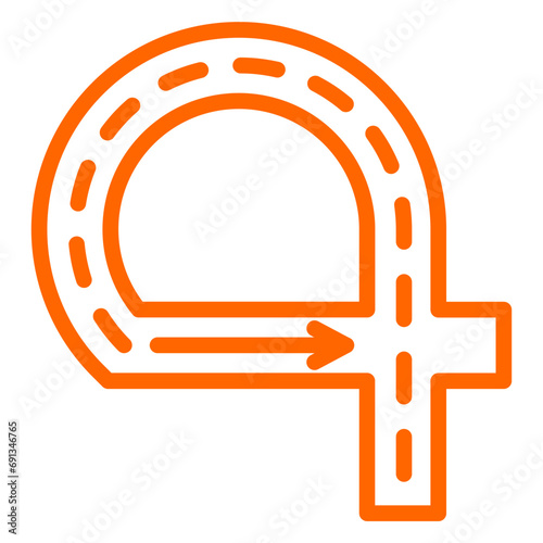 Vector Design Road Ramps Icon Style