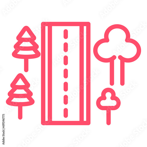 Vector Design Roadside Icon Style