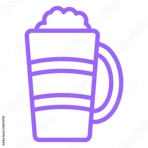 Vector Design Latte Macchiato Icon Style