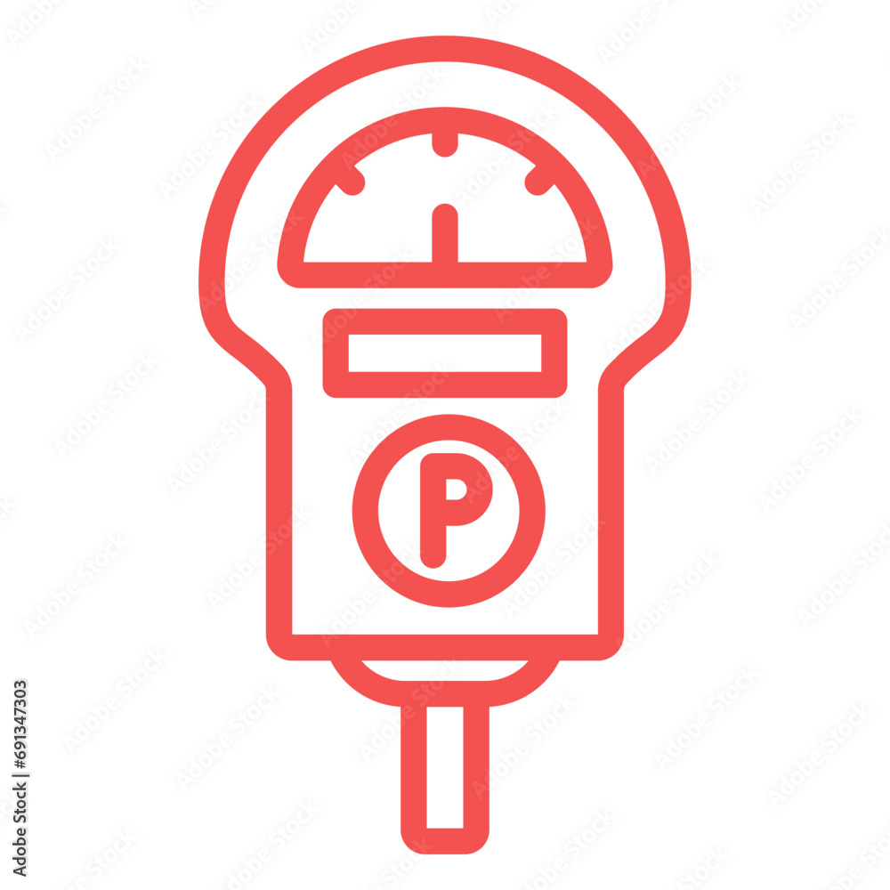 Vector Design Parking Meter Icon Style