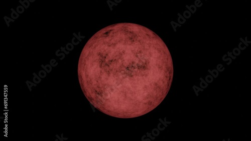Mars planet rotating vfx
