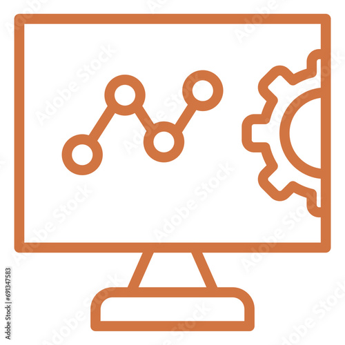 Vector Design Engineering Monitor Icon Style