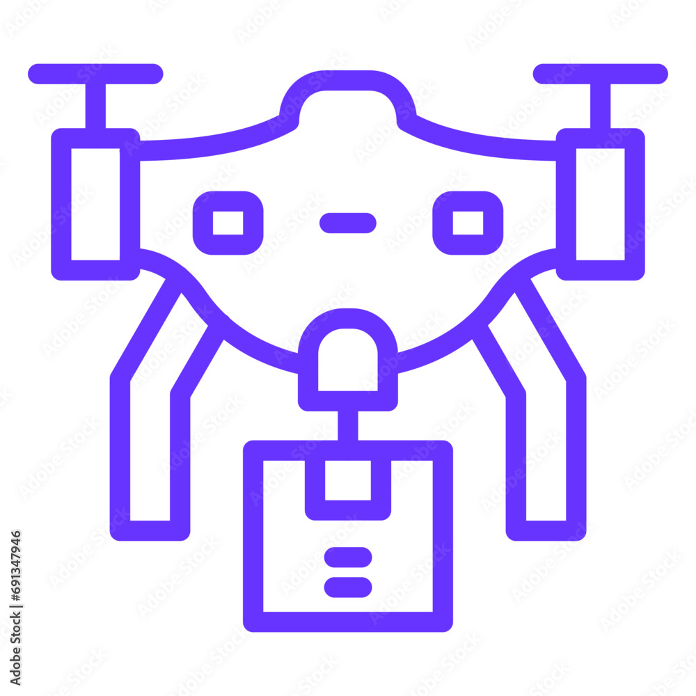 Vector Design Drone Delivery Icon Style Vector Design Drone Delivery Icon Style