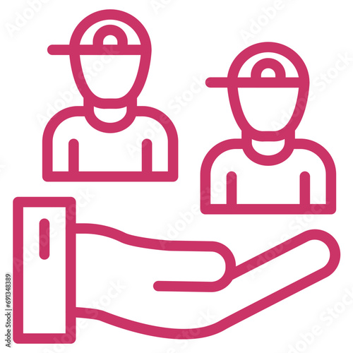 Vector Design Help Children Icon Style