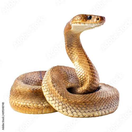 king cobra snake on a transparant background, PNG 