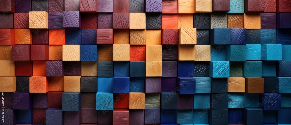 Artisanal Wooden Blocks in Unique Colors Artisanal Wooden Blocks in Unique Colors