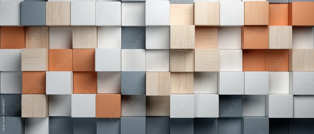 Beige and Gray Wooden Blocks in a Minimalist Design Beige and Gray Wooden Blocks in a Minimalist Design