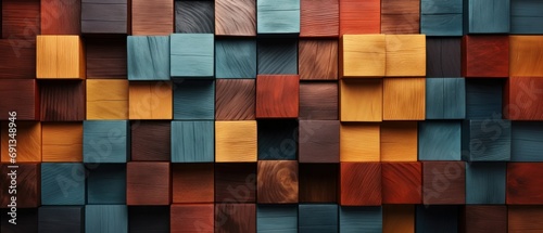 Artisanal Wooden Blocks in Handcrafted Unique Colors © Custom Media
