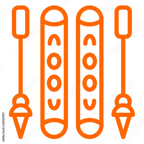 Vector Design Skis Icon Style