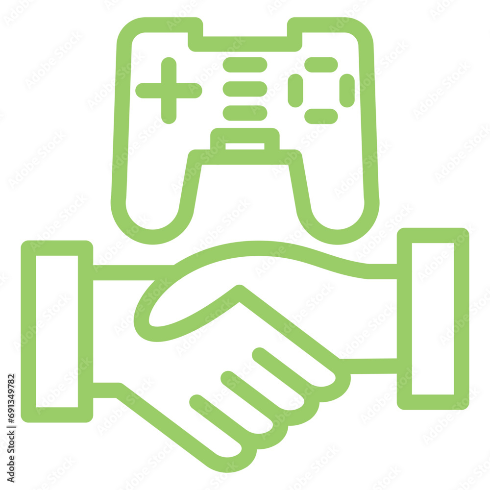 Vector Design Game Handshake Icon Style