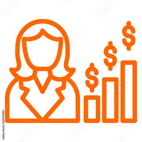 Vector Design Businesswoman Icon Style