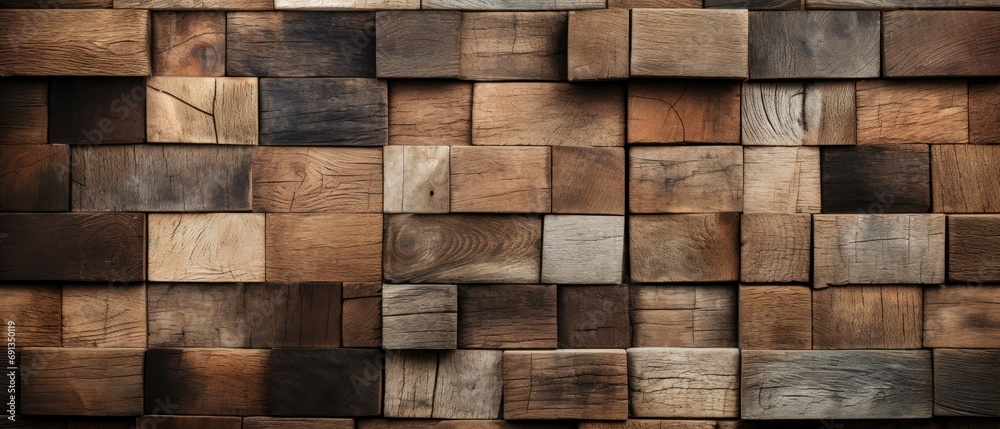 Rustic Charm in Wooden Blocks with a Reclaimed Wood Look Rustic Charm in Wooden Blocks with a Reclaimed Wood Look