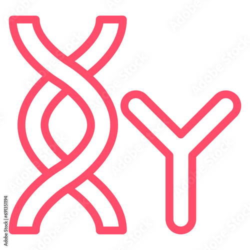 Vector Design Chromosome Icon Style