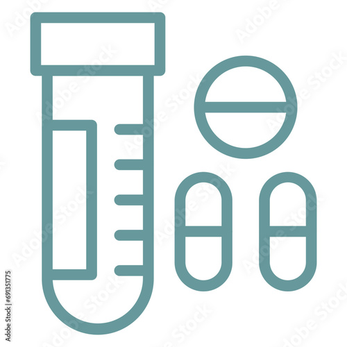 Vector Design Drug Test Icon Style