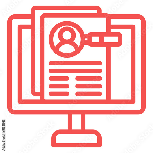 Vector Design Job search Icon Style