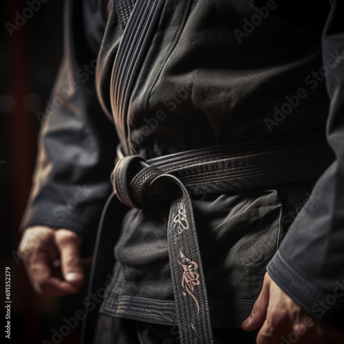 Jiu jitsu black belt. photo