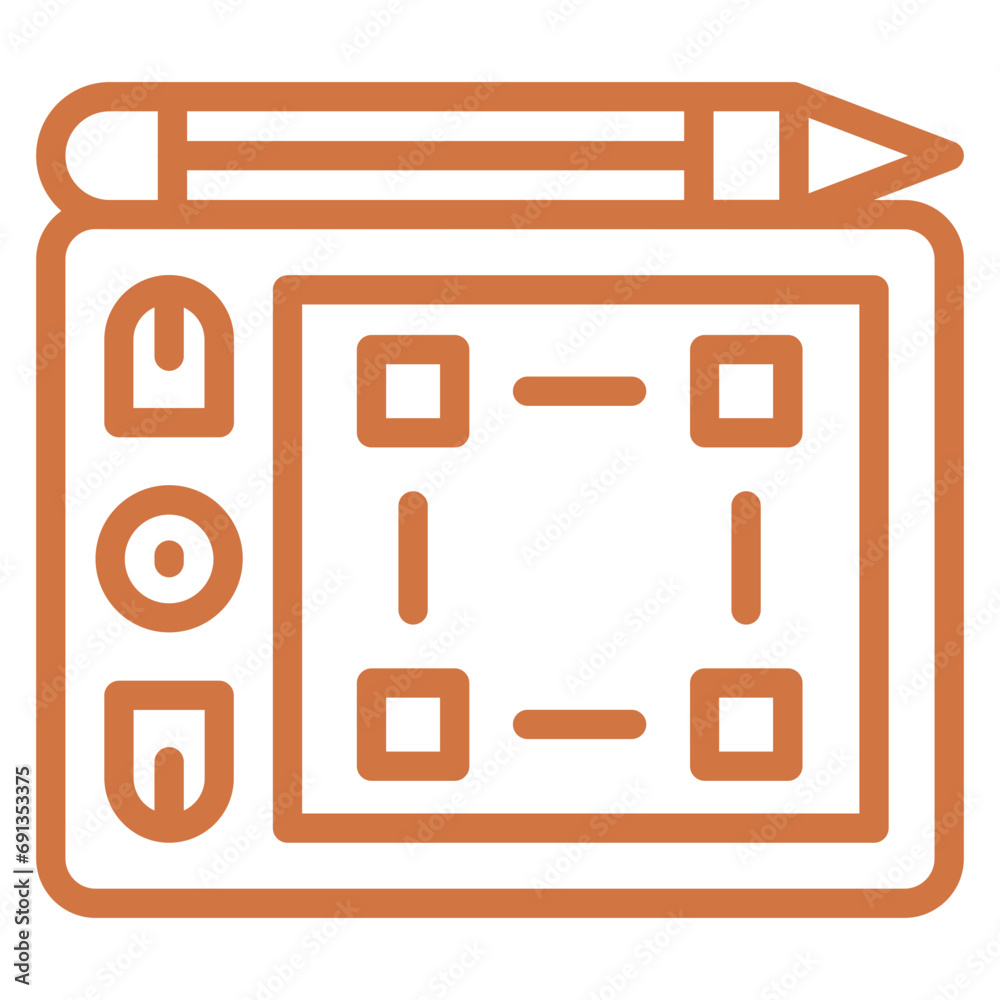 Vector Design Drawing Tablet Icon Style Vector Design Drawing Tablet Icon Style