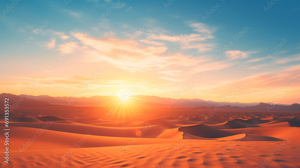 Sunrise in desert time lapse