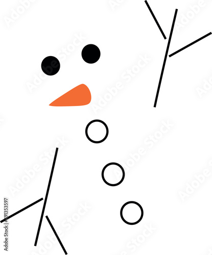 
abstract snowman on white background