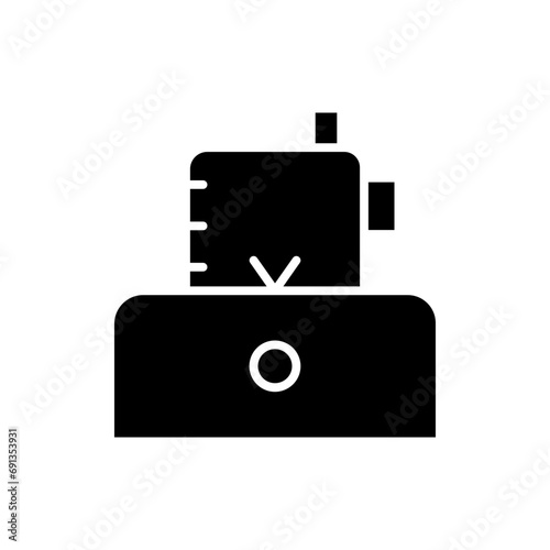 food processor glyph icon