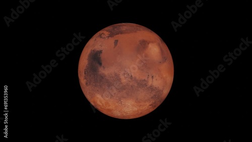 Mars planet rotating vfx
