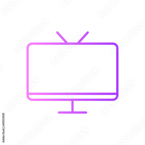 television gradient icon