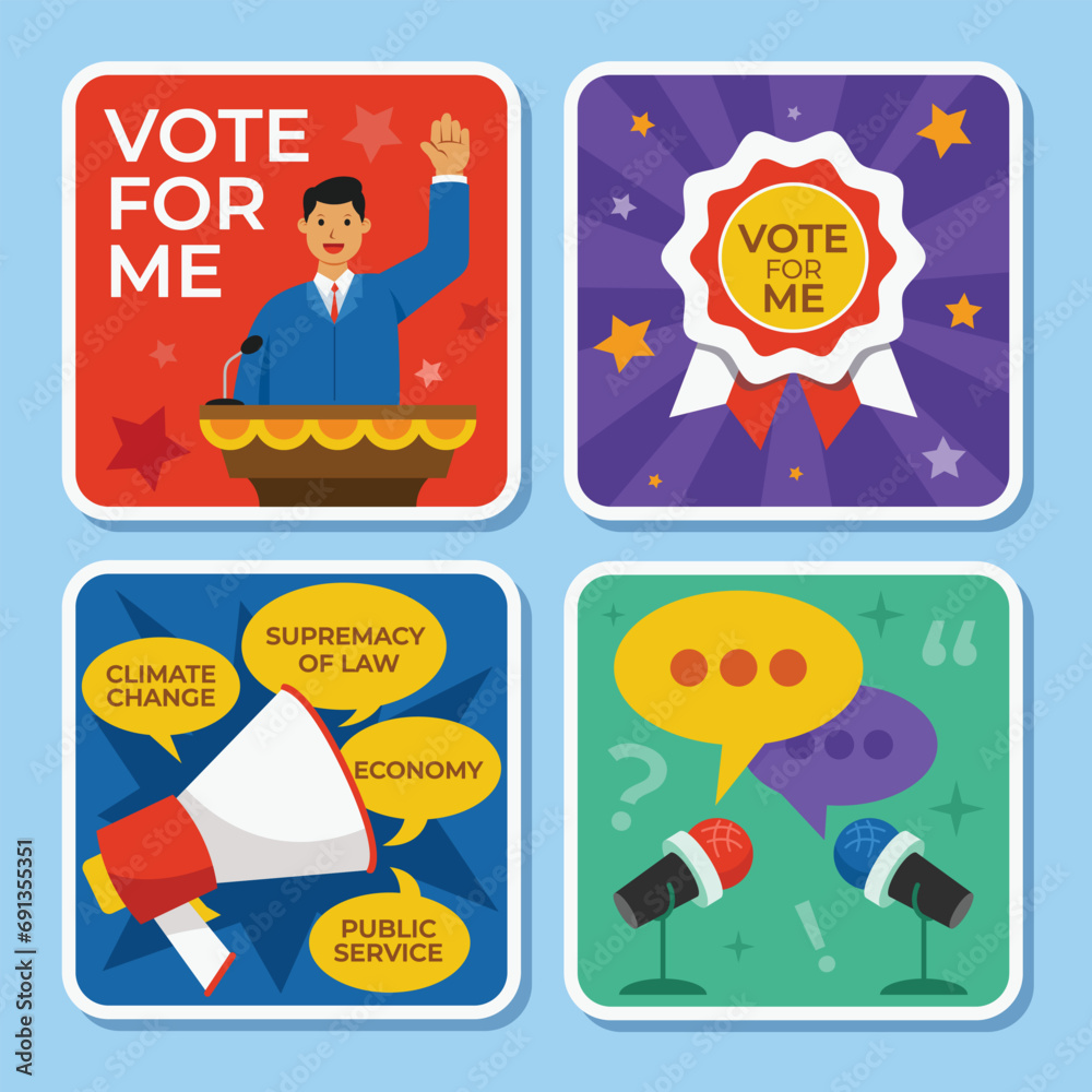 Election Campaign Activity Element Sticker