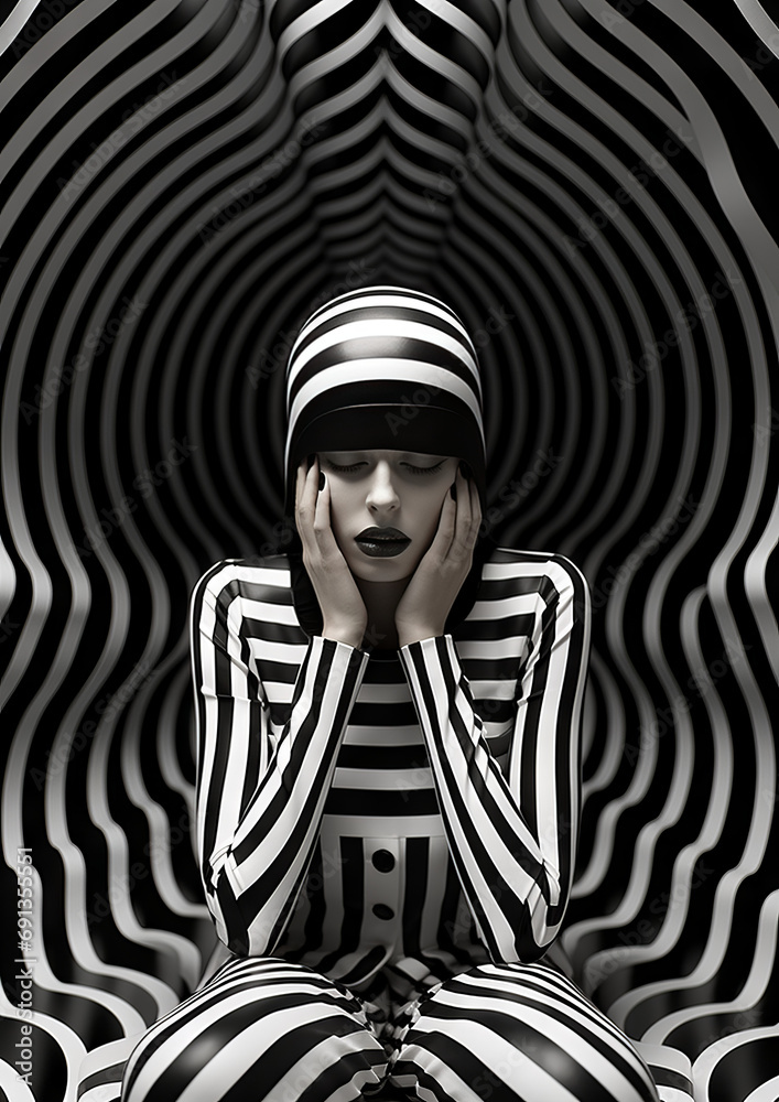 black and white illustration of headhache 4 black and white illustration of headhache 4