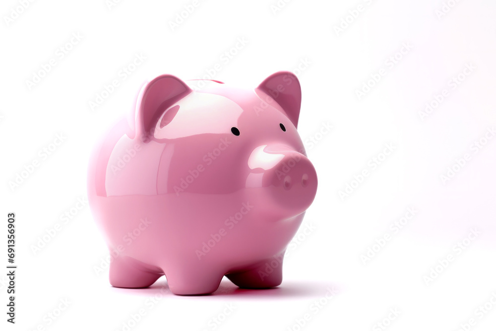 A whimsical pink piggy bank, with a playful suidae figure, serves as both a container for coins and a beloved toy for saving and learning the value of money