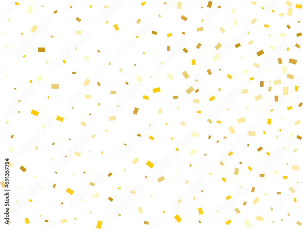 Modern Gold Rectangular Confetti