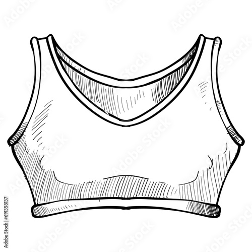 women sportswear handdrawn illustration