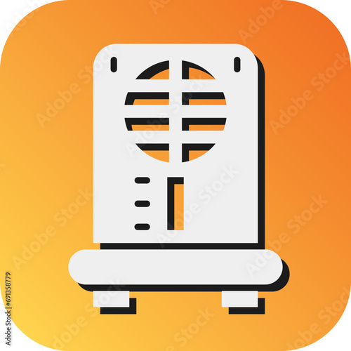 Dehumidifier Vector Glyph Gradient Background Icon Design