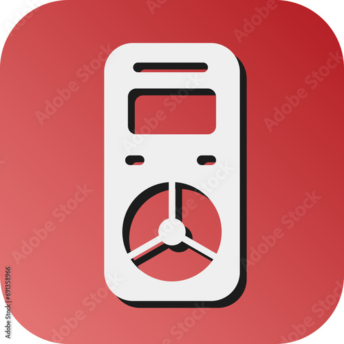 Dosimeter Vector Glyph Gradient Background Icon Design