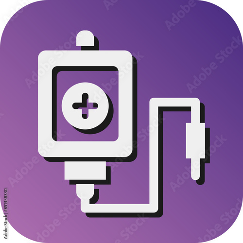 Blood Transfusion Vector Glyph Gradient Background Icon Design