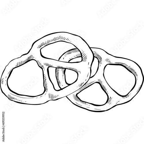 pretzel handdrawn illustration