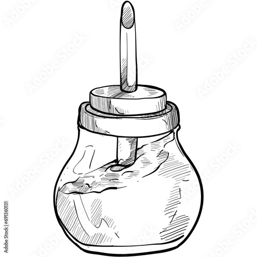 coffee dripper handdrawn illustration