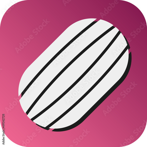 Ash Gourd Vector Glyph Gradient Background Icon Design
