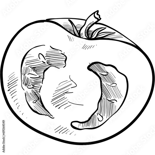 tomato handdrawn illustration