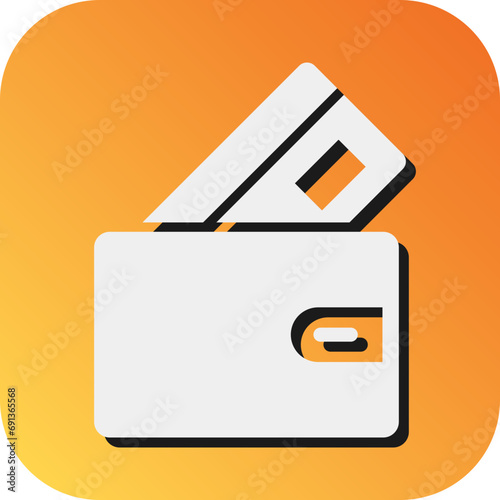 Ewallet Vector Glyph Gradient Background Icon Design