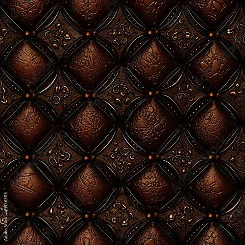 Seamless elegant leather brown texture pattern background