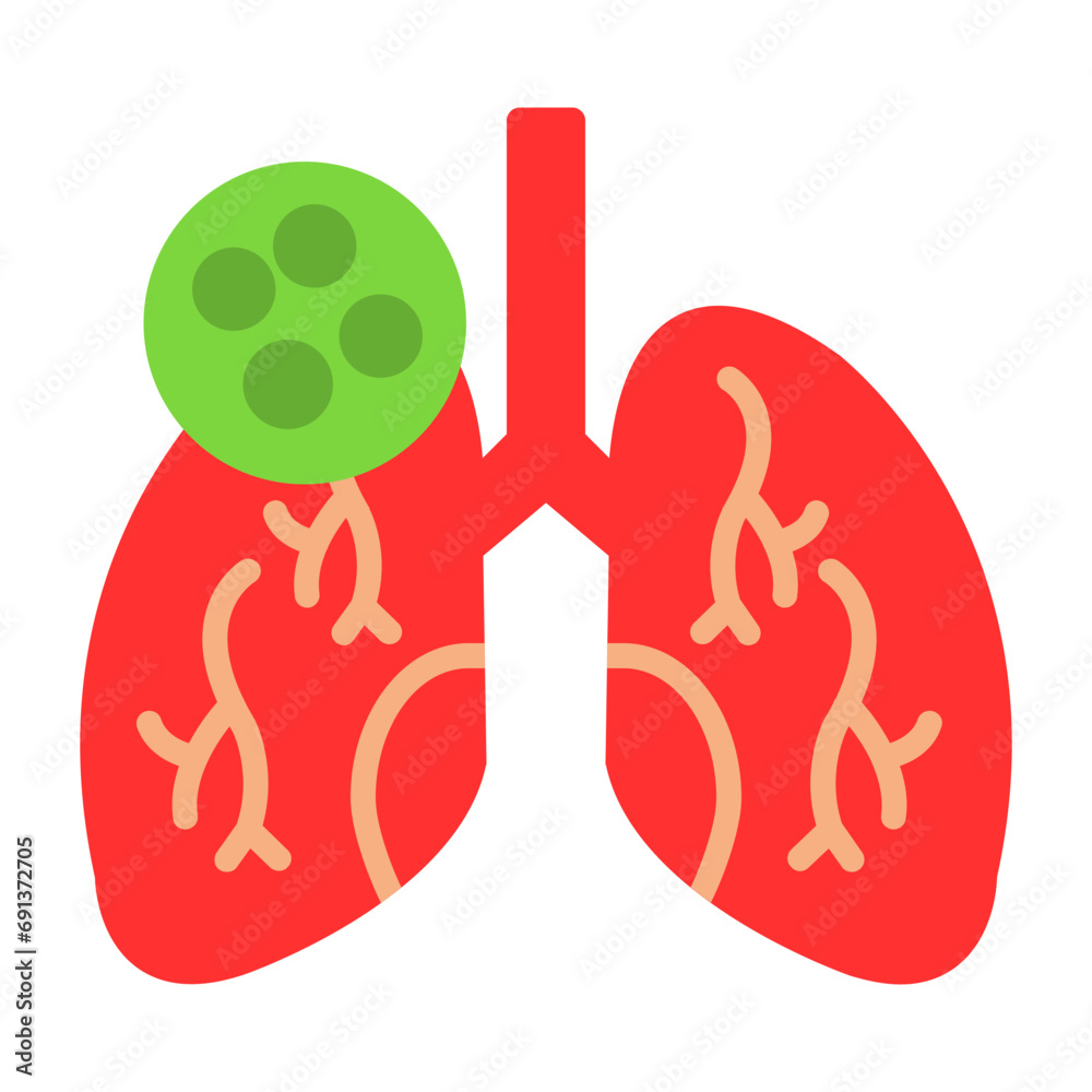Fototapeta premium Emphysema Icon